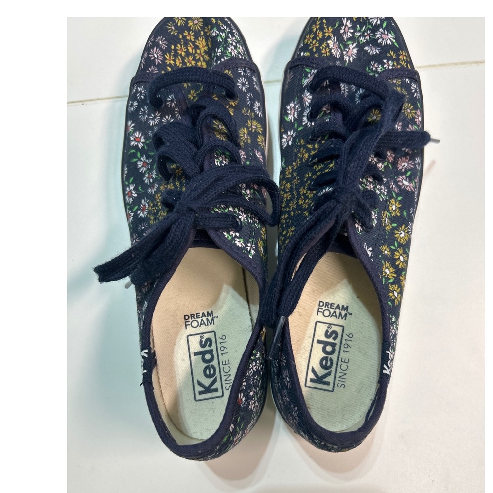 Keds Floral Print Lace Up Canvas Sneakers Size 6.5M Casual Shoes - Picture 6 of 8